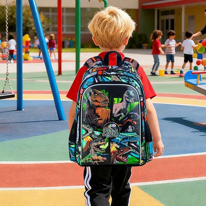 Kids Luggage for Boys and Girls, Cute Dinosaur Unicorn Rolling Wheels Suitcase for Toddler Children