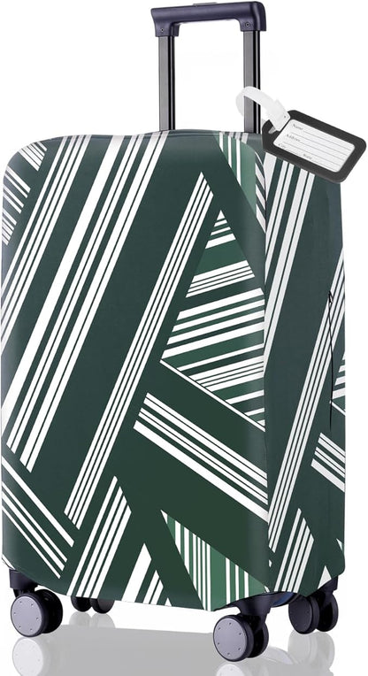 Travel Luggage Cover - Scratch-Resistant Fit 19-31 Inch Suitcase Protector, Not Included (F-S-008, M(24-25 inch))