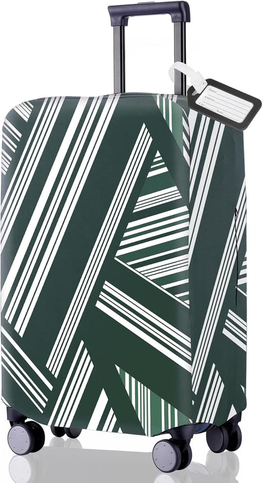 Travel Luggage Cover - Scratch-Resistant Fit 19-31 Inch Suitcase Protector, Not Included (F-S-008, M(24-25 inch))