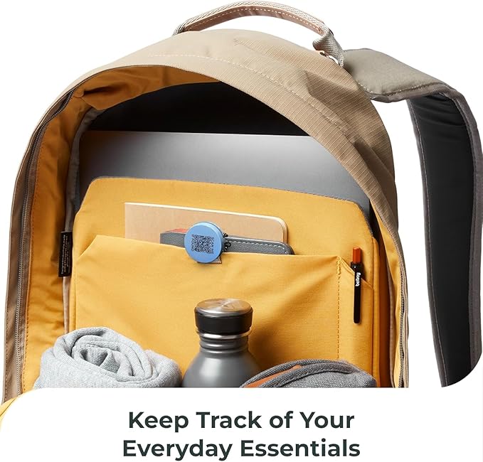 Roam Smart Tracker | Family-Friendly Eco Tracker for Keys, Bags & Kids’ Gear | Works with iOS & Android | Built-in Strap, QR Lost & Found | Replaceable Battery | No Extra App | 1-Pack, Black