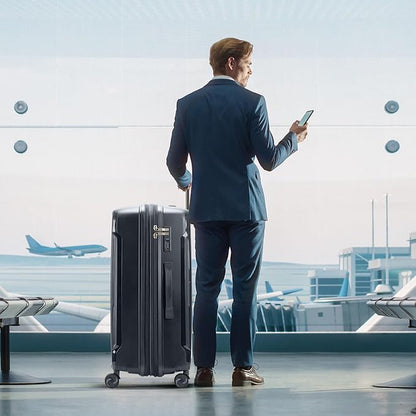 Nazhura Luggage Set, 3-Piece Hardside Suitcase Set, 20-inch Carry On, 24-inch, 28-inch Luggage