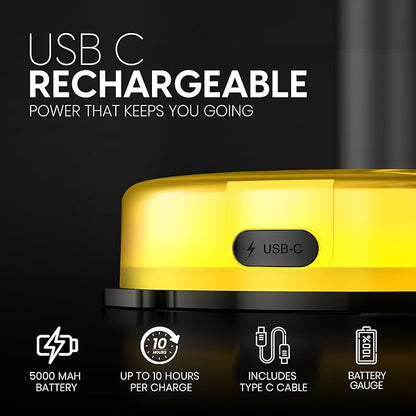 VENTY Portable Clip Fan - Rechargeable 10-Hour Battery Portable Fan - 360° Rotation & 90° Tilt - Stroller, Desk or Bedside - Aromatherapy & LED Light - USB-C Rechargeable Clip On