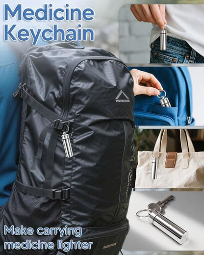 Monthly Pill Organizer 3 Times a Day, FRIWOLE Medicine Box with Portable Weekly Pill Bag, Keychain Pill Case, Pill Cutter and 2 Sticker (Black, 3 Times a Day)