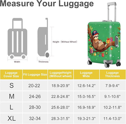FOREVER QUEEN Brown sloth Luggage Cover Suitcase Protector Suitcase Cover Anti-Scratch,Stretchable Bag Cover Washable Durable Polyester