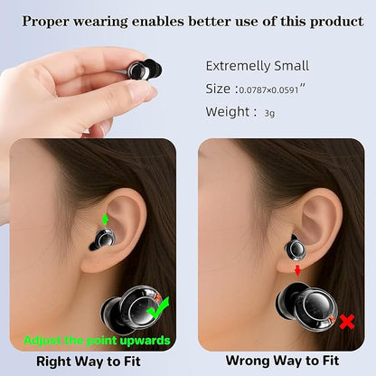 Ear Plugs for Sleeping 50dB Noise Cancelling Earbuds with 6 Eartips Ear Plugs for Concerts/Shooting/Travel/Snoring Silicone Hearing Protection Sleep EarPlugs Reusable,Black