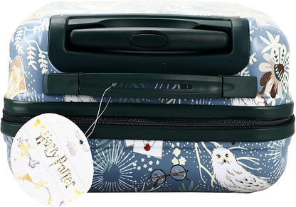 Bioworld Harry Potter Hedwig 20 Inch Blue Carry-on Luggage with rolling wheels