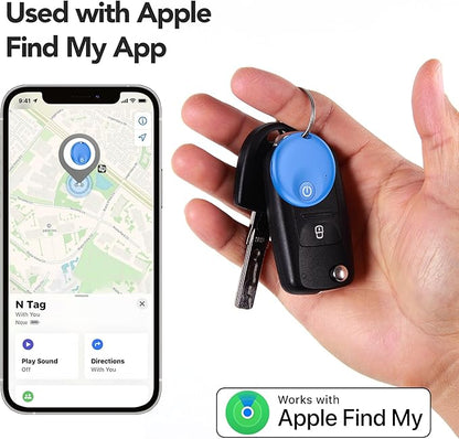 Air Tracker Tags-4 Pack: Bluetooth Tracker Tag, Item Finder Works with Apple Find My App, Trakcer Tag Locator for Your Keys, Wallet, Luggage, Backpack, and More. (Not for Android Devices)