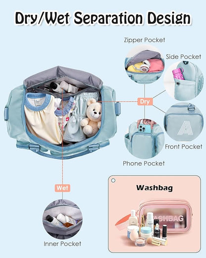 Gym Bag for Girls, Kids Travel Duffle Bag, Sports Bag, Personalized Weekender Bag, Overnight Sleepover Bag, personalized kids bags