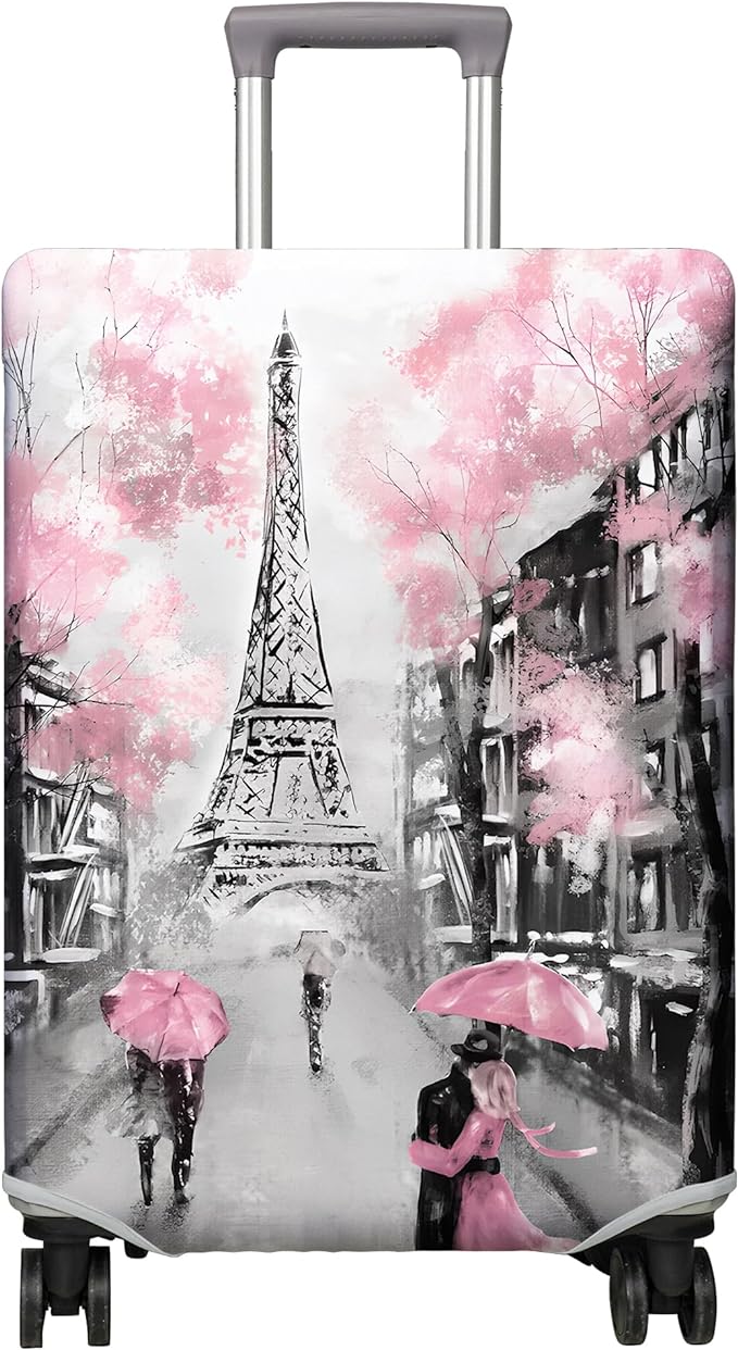 Travel Luggage Cover Suitcase Protector Fits 18-32 Inch Wheel Covers PatternedTravel Related Items Flower Luggage Protector Elastic M