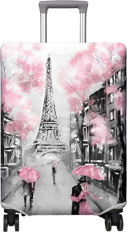 Travel Luggage Cover Suitcase Protector Fits 18-32 Inch Wheel Covers PatternedTravel Related Items Flower Luggage Protector Elastic M