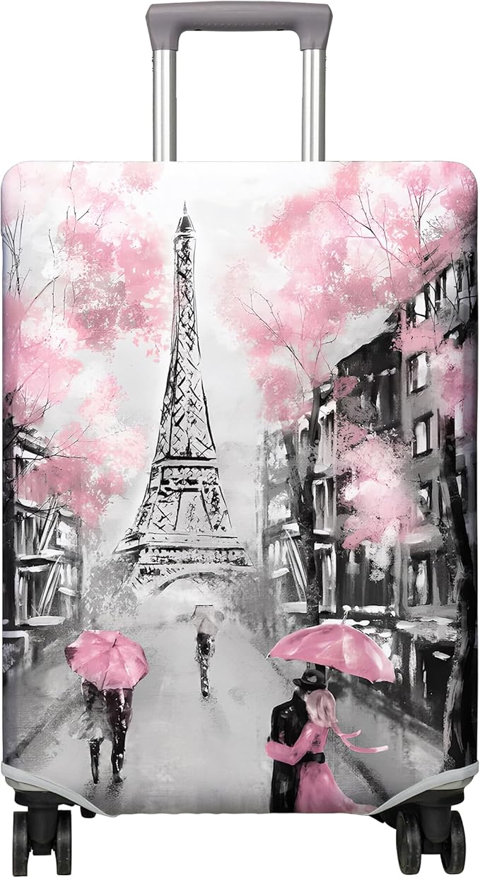 Travel Luggage Cover Suitcase Protector Fits 18-32 Inch Wheel Covers PatternedTravel Related Items Flower Luggage Protector Elastic S