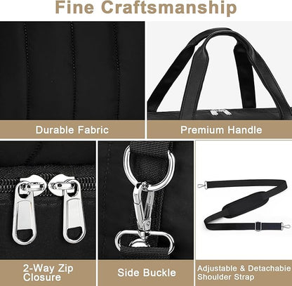 IBFUN Weekender Bags for Women, Travel Duffle Bag with Shoe Compartment Carry on Weekender Overnight Duffel for Weekend Travel Business Trip 3PCS