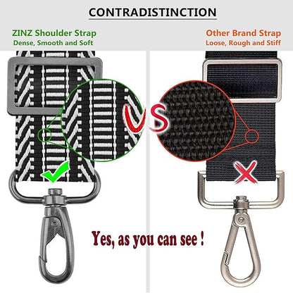 ZINZ Shoulder Strap, 57" Padded Adjustable Shoulder Bag Straps Replacement for Bags with D-Ring（TH01B03）