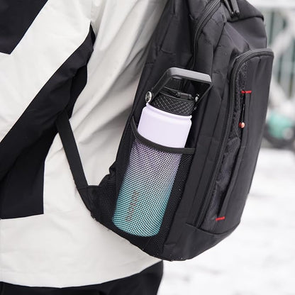 BJPKPK 2 Pack Insulated Water Bottles with Straw Lids, 22oz Stainless Steel Metal Water Bottle with 6 Lids, Leak Proof BPA Free Jugs, Cups, Flasks for Travel, Sports (Lavender Green+Black)