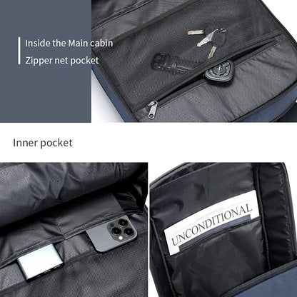 Kingsons 15.6 Inch Laptop Compartment Backpack for Men,Waterproof Slim Durable Business Backpack for Work，Travel (KS25054-Black-US-1)