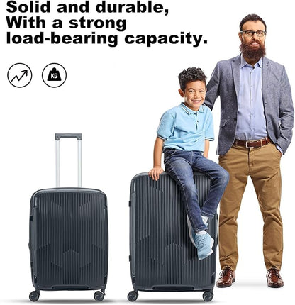 Nazhura Luggage Set, 3-Piece Hardside Suitcase Set, 20-inch Carry On, 24-inch, 28-inch Luggage