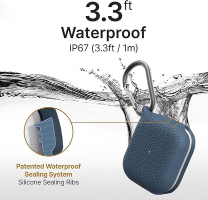 Catalyst Waterproof Case for AirPods 3rd Generation (2021) - Wireless and USB-C Charging Compatible AirPods 3rd Generation Case, Drop Protection Cover for AirPods 3 One Piece Design with Carabiner