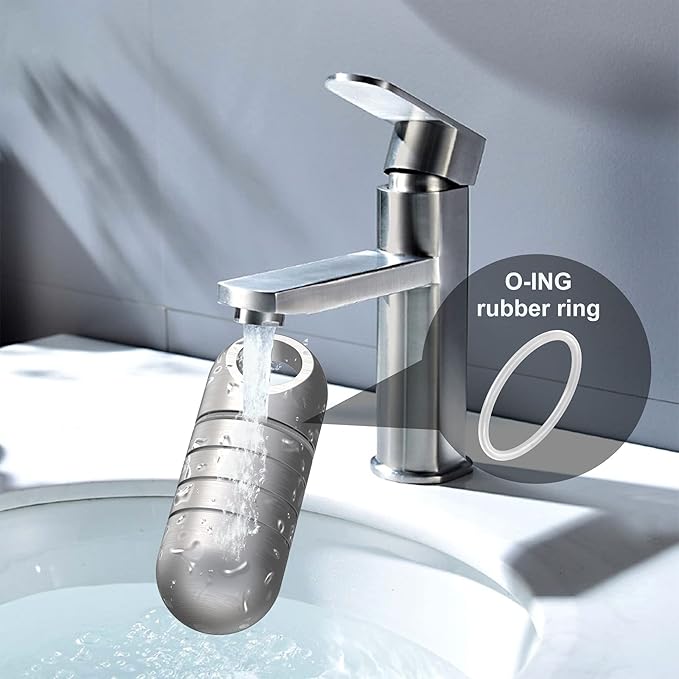 Small Pill Holder Keychain, JEINAPA Titanium Waterproof Mini Portable Pocket Pill Case Travel Pill Container, Nitroglycerin Tiny Metal Pill Box Pill Organizer for Outdoor Camping (Large, Style 3)