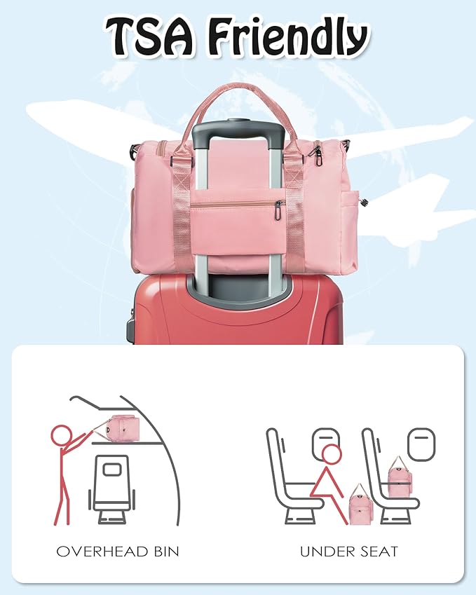 Birthday Gifts Teen Girl Gift, Initial tween Travel Duffle Bag, Duffel Bag,Personalized Weekender Bag, Monogram Overnight Bag Girlfriend Birthday Gifts for Women Gifts for Teen Girls Boys