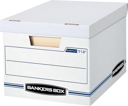 Bankers Box 30-Pack Basic Duty File Storage Boxes with Lids, Letter/Legal, STOR/FILE, (0071304)