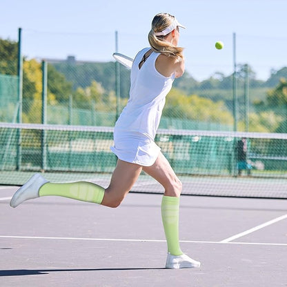 fenglaoda Compression Socks Women Men 6 Pairs, Knee High Best Support Circulation Socks for Running, Travel, Flight, Nurse