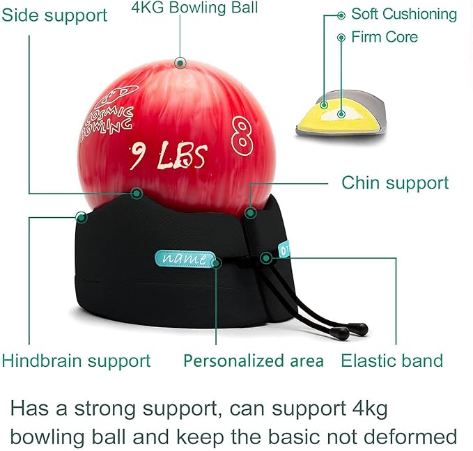 Travel Neck Pillow for Airplane Chin Support Memory Foam Machine Washable for Airplane Sleeping Car Office Black M