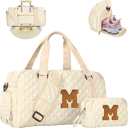 Birthday Gifts for Women Girls Duffle Bag: Letter Carry on bags, Dance Cheer bag Sports for Girl, Kid Gymnastics Bags, Birthday Gifts for Women Girl Kids Teens Mom