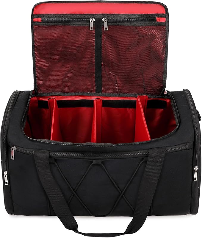 Sneaker Bag for Travel, Outdoor Sports Gym Bag Shoe Bag for 4 Pairs of Sneakers up to Size 14, Travel Duffel Bag with 3 Adjustable Dividers & Shoulder Strap, Sneakerhead Gift