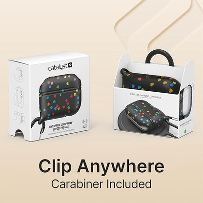 Catalyst Waterproof Case for AirPods Pro 2nd Generation and AirPods Pro 1st Generation - Wireless and USB-C Charging Compatible, One Piece Design, High Drop Protection Case with Carabiner