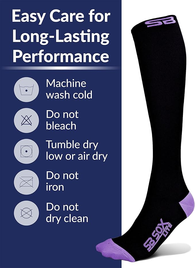 SB SOX Lite Compression Socks for Men & Women (15-20mmHg) – Best Compression Socks for Travel, Sports, and Daily Wear - XXL Sizes too!
