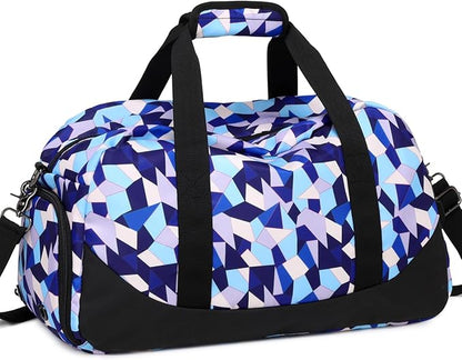 DSIUE Kids Duffle Bag Girls Sports Gym Bag, Small Weekender Overnight Bags Carry On Travel Duffel for Women Teen Girls