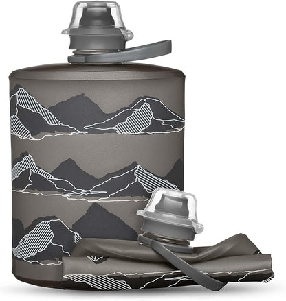 HydraPak Stow - Collapsible Backpacking Water Bottle (350ml, 500ml, 1L) - BPA Free, Ultra Light, Spill-Proof Twist Cap
