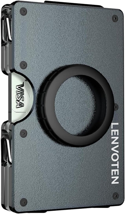 Minimalist Wallet for Men, Metal Wallet with Money Clip, Slim Compact Wallet, RFID Blocking Card Holder, Metal Aluminum Credit Card Holder, Holds up to 20 Cards