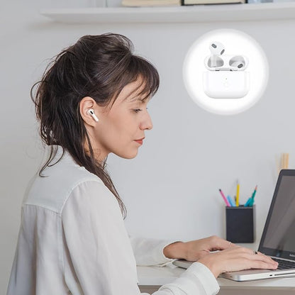 Wireless Charging Case Compatible with Air Pods 4th Generation, USB-C Port Charging Case Replacement for Air Pods 4, Wireless Charging case Replacement with Bluetooth Pairing Sync Button