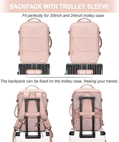 Carry On Backpack, 42L Flight Approved Travel Backpack for Men Women,Airline Approved Gym Backpack Waterproof Business Laptop Daypack Laptop Backpack,Casual Daypack for Business Weekend Hiking