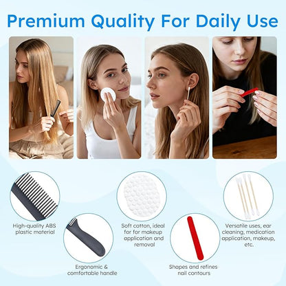 Hygiene Kits and Bulk Convenience Kits Feature Double-Sealed Individual Packaging. Personal Hygiene Kits are Suitable for Hotels, Camping, Home Use, and Travel (100-PACK)