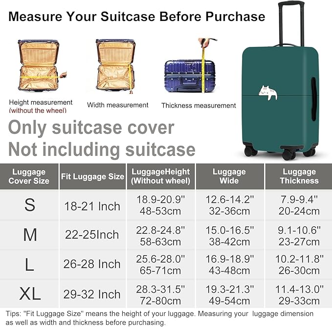 Luggage Cover, Washable Suitcase Cover, Suitcase Protector Anti-scratch Bag cover
