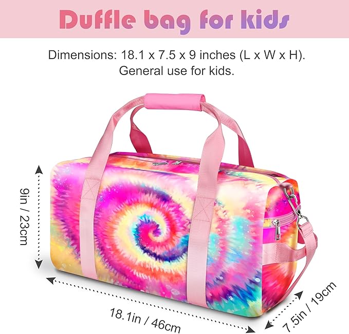 Duffle Bag for Girls & Women - Dance, Gymnastics & Travel Bag with Shoe Compartments