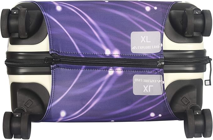 Explore Land Travel Luggage Cover Suitcase Protector Fits 31-32 Inch Case (Fireworks, XL)