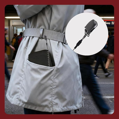 Passport Holder with Tether and Clip to Prevent Loss and Theft, Rfid Passport Holder for Travel, Passport Cover, Wallet & Case for Men and Women (With Tether and Clip)