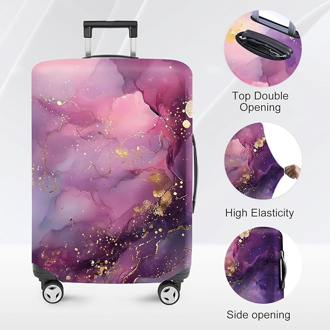 ANNA QUEEN Travel Luggage Cover Suitcase Protector Suitcase Cover Anti-Scratch,Stretchable Bag Cover Washable Durable Polyester