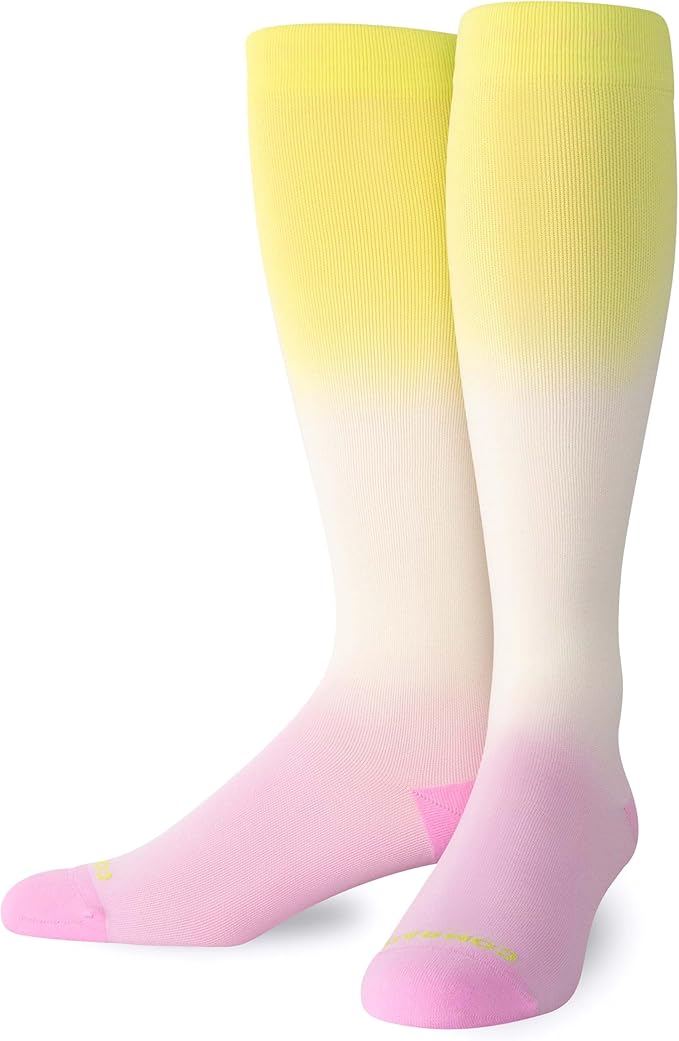 Comrad Nylon Knee High Socks - 15-20mmHg Graduated Compression Socks - Soft & Breathable Support Unisex Socks