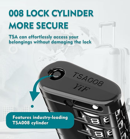 ANVIL TSA Approved Luggage Locks – High Security TSA008 Combination Travel Locks with Inspection Indicator for Suitcases and Backpacks. (3, Black)