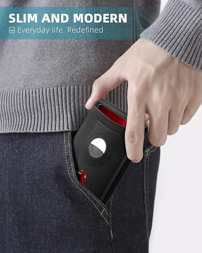 Zitahli Men's Wallets Airtag Holder Slim Rfid Leather with Gift Box