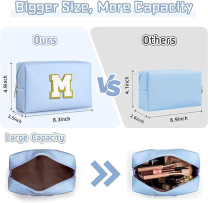 TOPEAST Teen Girl Gifts Trendy Stuff, Blue Small Makeup Bag Preppy Stuff for Girls Personalized Birthday Gifts for Girls Daughter (Sky Blue K)