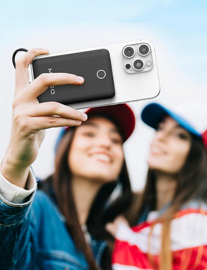 miisso 10000mAh Compatible with iPhone 15/16/17 and Android, Slim Portable Charger with Built in Cable, Power Bank Travel Charger External Battery Pack for Phone, 3 Output USB Type C Cord, Black