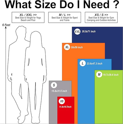 4Monster Camping Towels Super Absorbent, Fast Drying Microfiber Travel Towel, Quick Dry Ultra Soft Compact Gym Towel for Swimming Beach Hiking Yoga Travel Sports Backpack (59.00" x 30.00", Navy Blue)