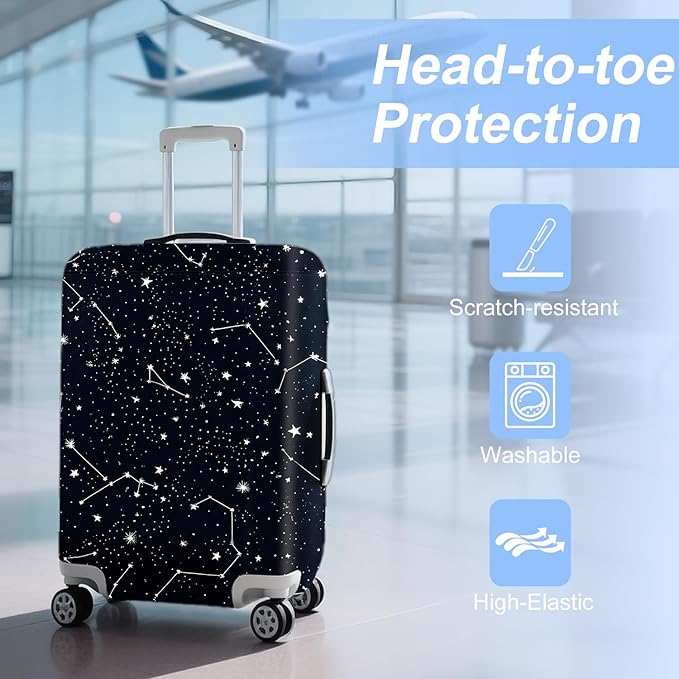 ANNA QUEEN Travel Luggage Cover Suitcase Protector Suitcase Cover Anti-Scratch,Stretchable Bag Cover Washable Durable Polyester