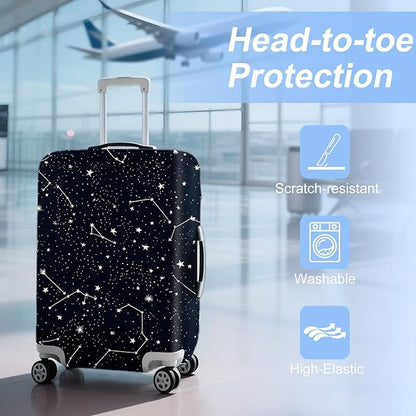 ANNA QUEEN Travel Luggage Cover Suitcase Protector Suitcase Cover Anti-Scratch,Stretchable Bag Cover Washable Durable Polyester