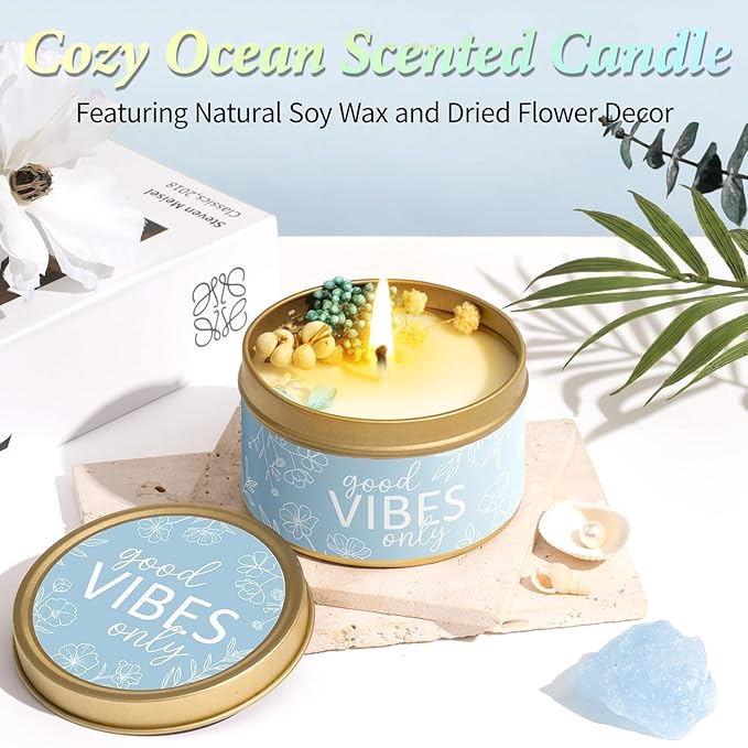 Spa Gifts for Women Bath Gift Set, Ocean Relaxing Spa Gift Baskets Home Bath Set Self Care Kit Care Package Thank You Christmas Birthday Gifts for Women Mom Her Friends Sister Teen Girls Wife Grandma